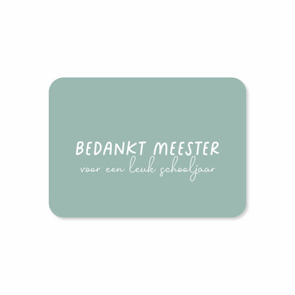 Minikaart Bedankt meester