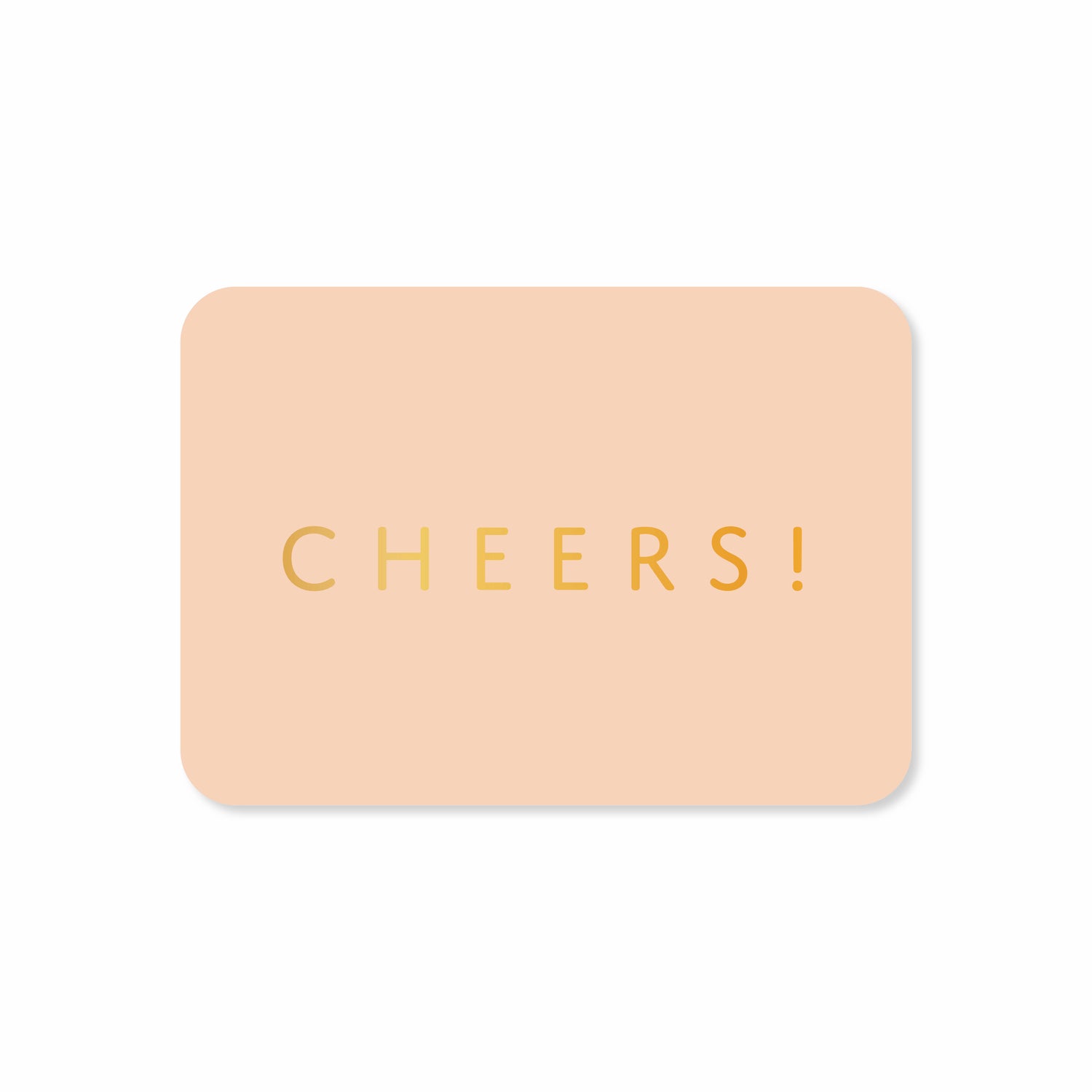 Minikaart Cheers! (met goudfolie)