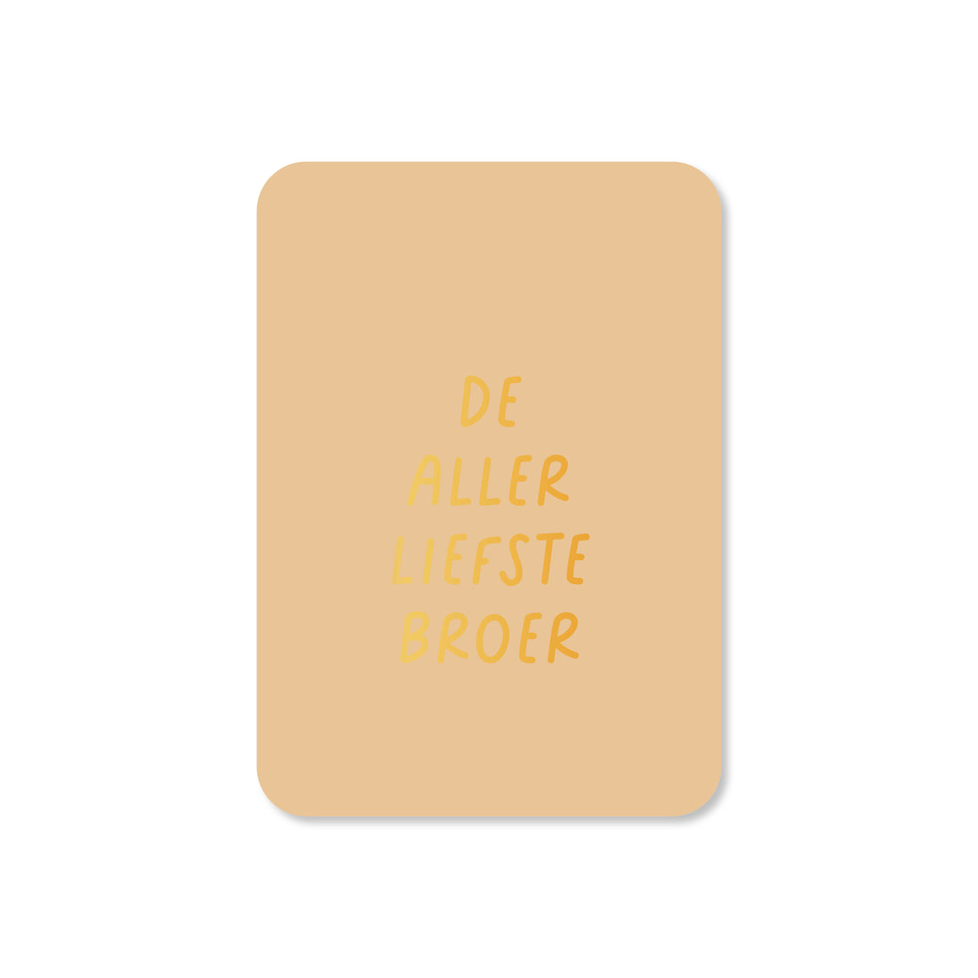 Minikaart in de kleur beige met de tekst &
