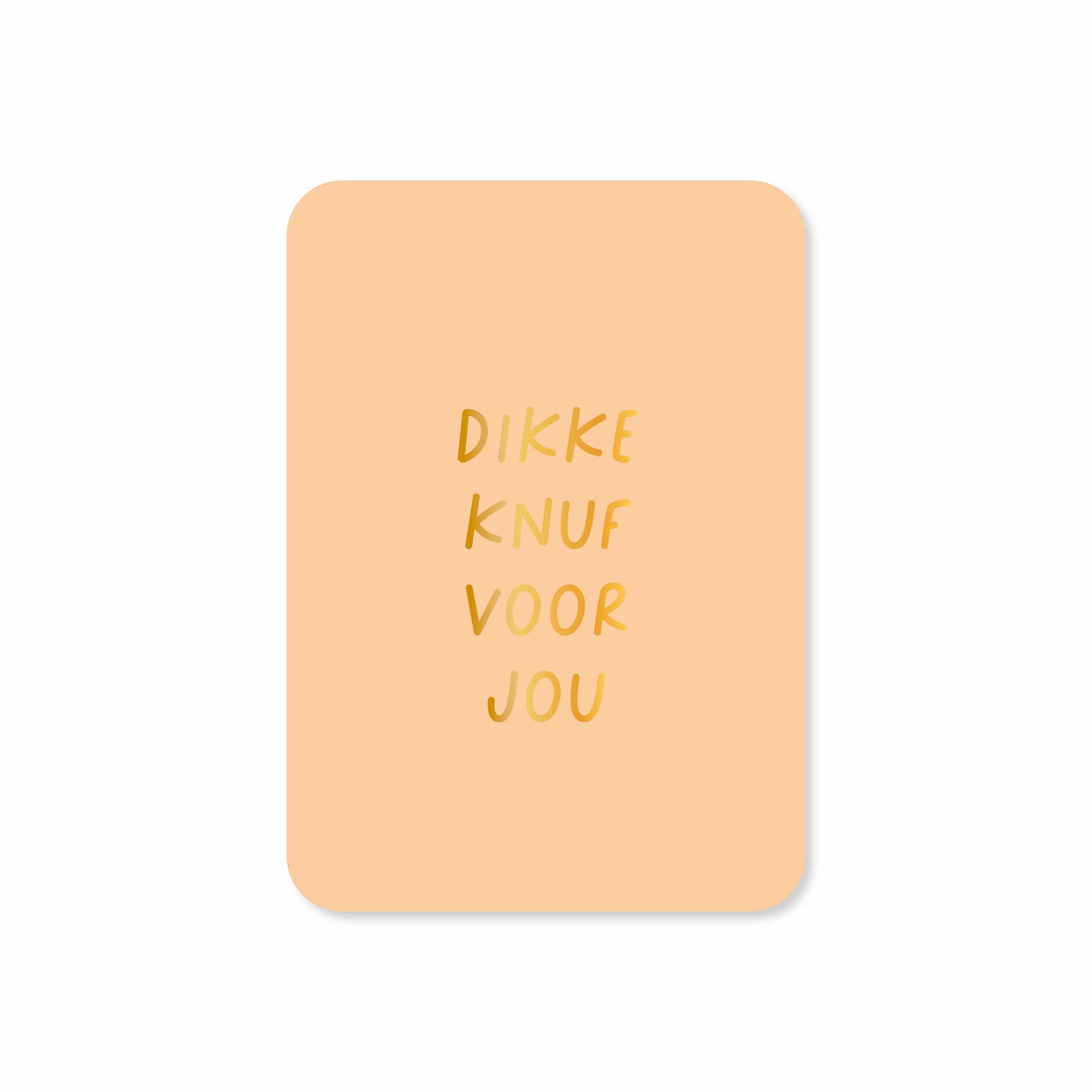 Minikaart Dikke knuf (met goudfolie)
