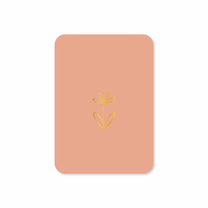 Minikaart Flower (met goudfolie)