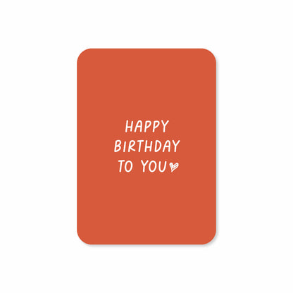 Minikaart Happy birthday to you
