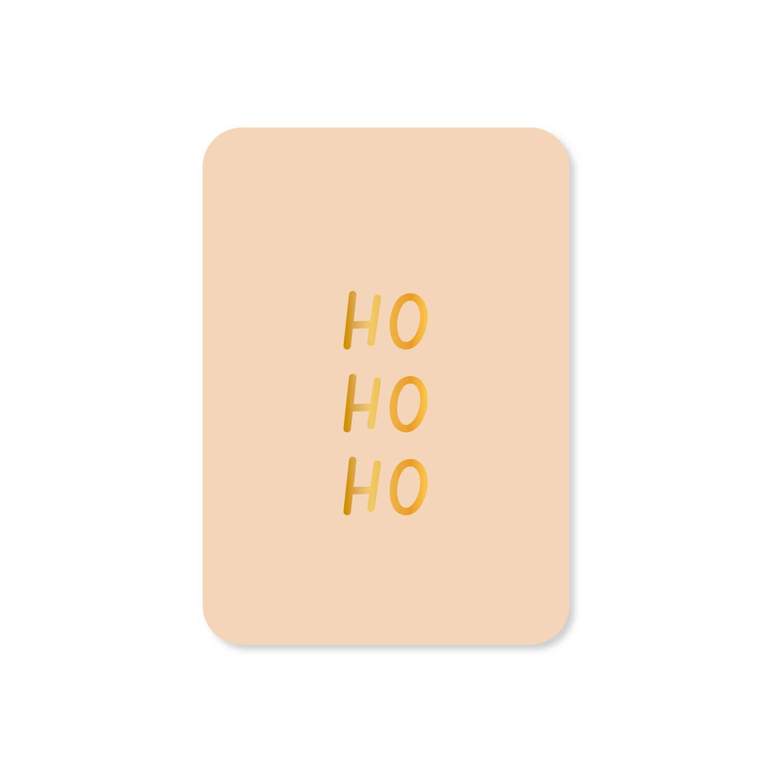 Minikaart Ho ho ho (met goudfolie)