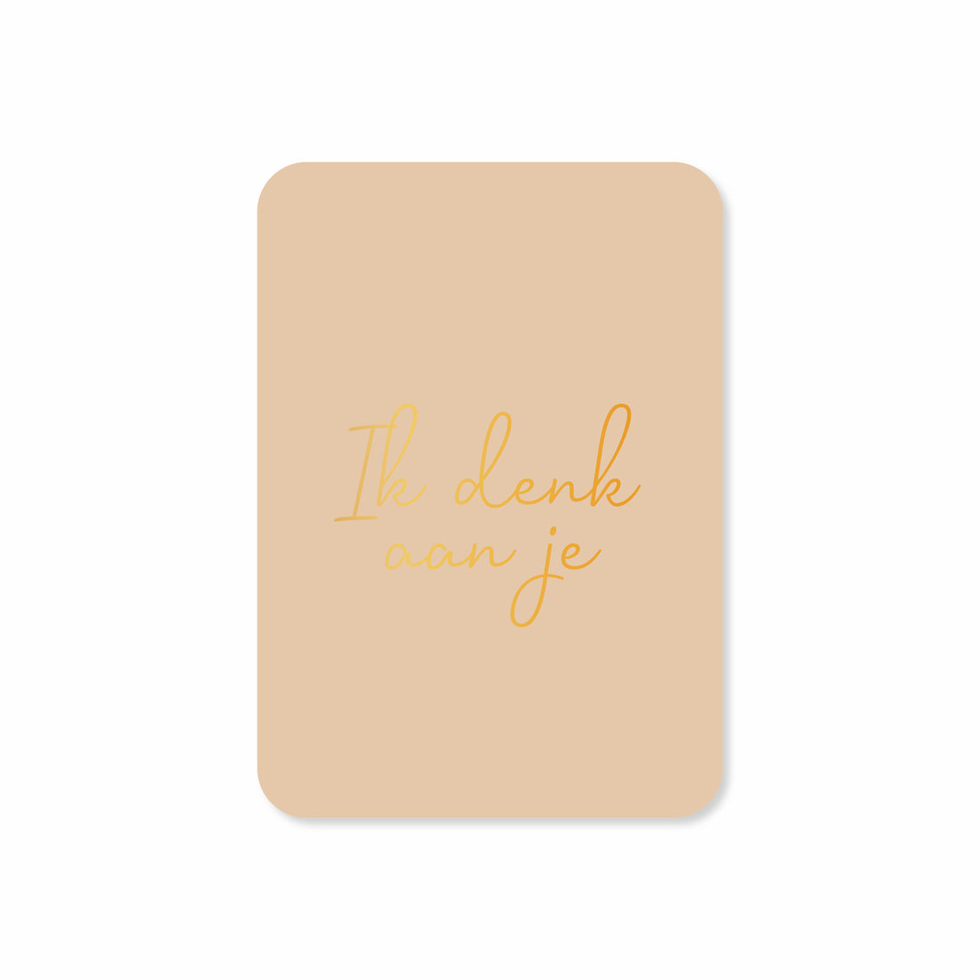 Minikaart in de kleur beige met de tekst &