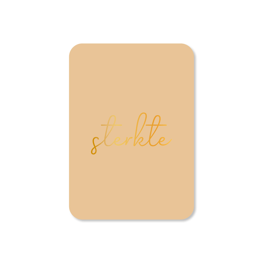 Minikaart in de kleur beige met de tekst &