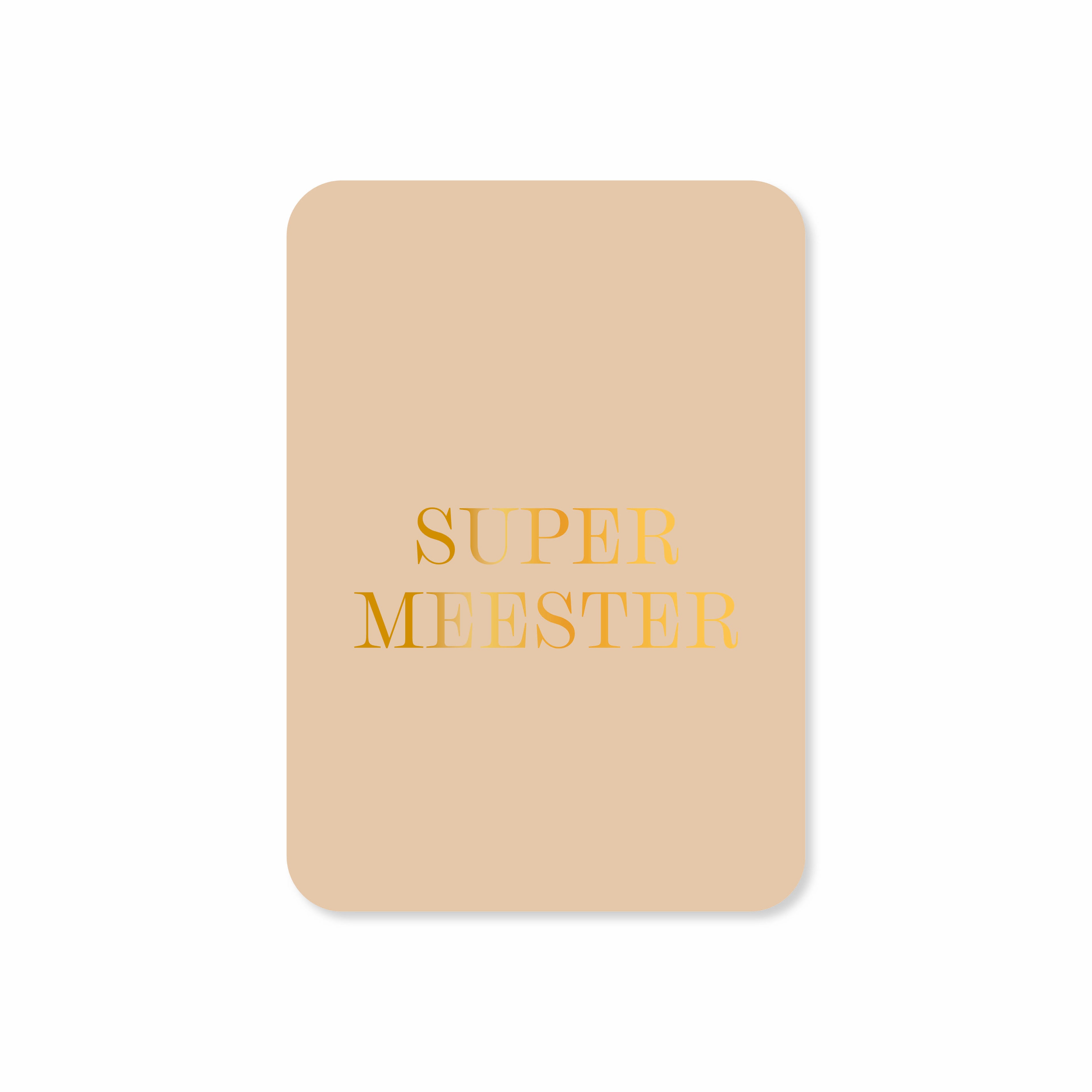 Minikaart Super meester (met goudfolie)
