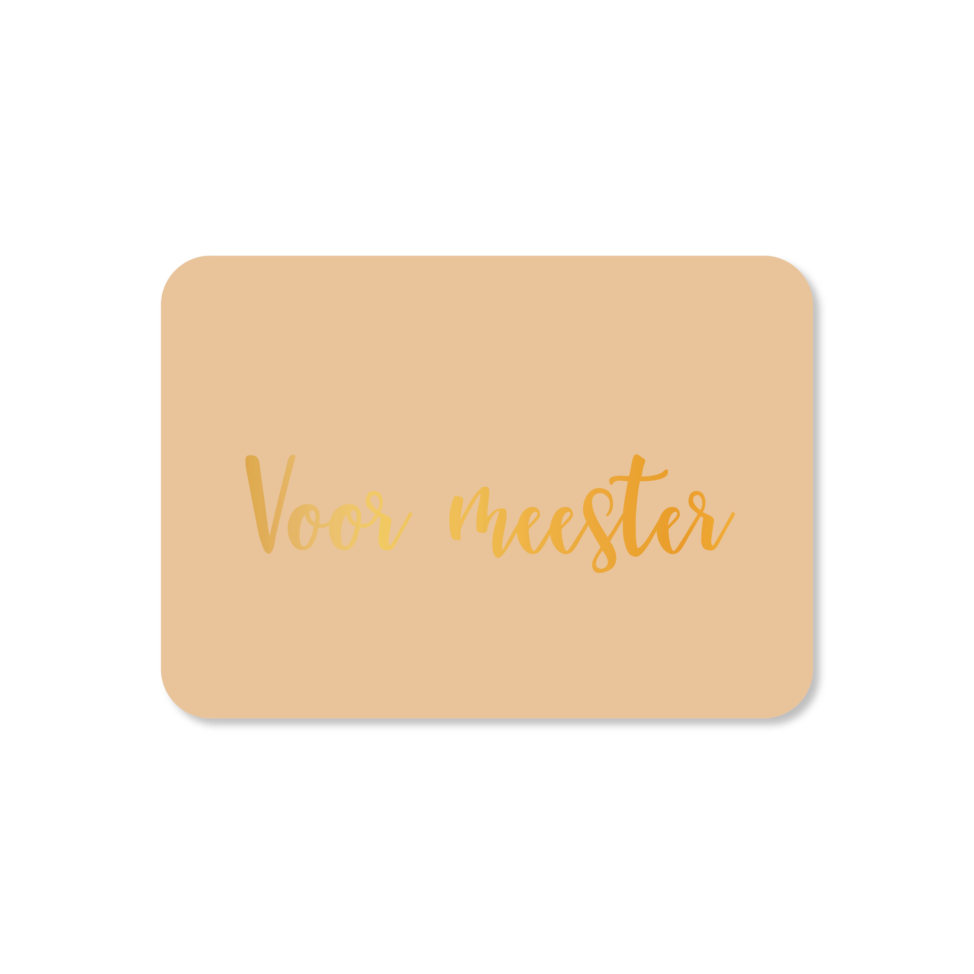 Minikaart Voor meester (met goudfolie)