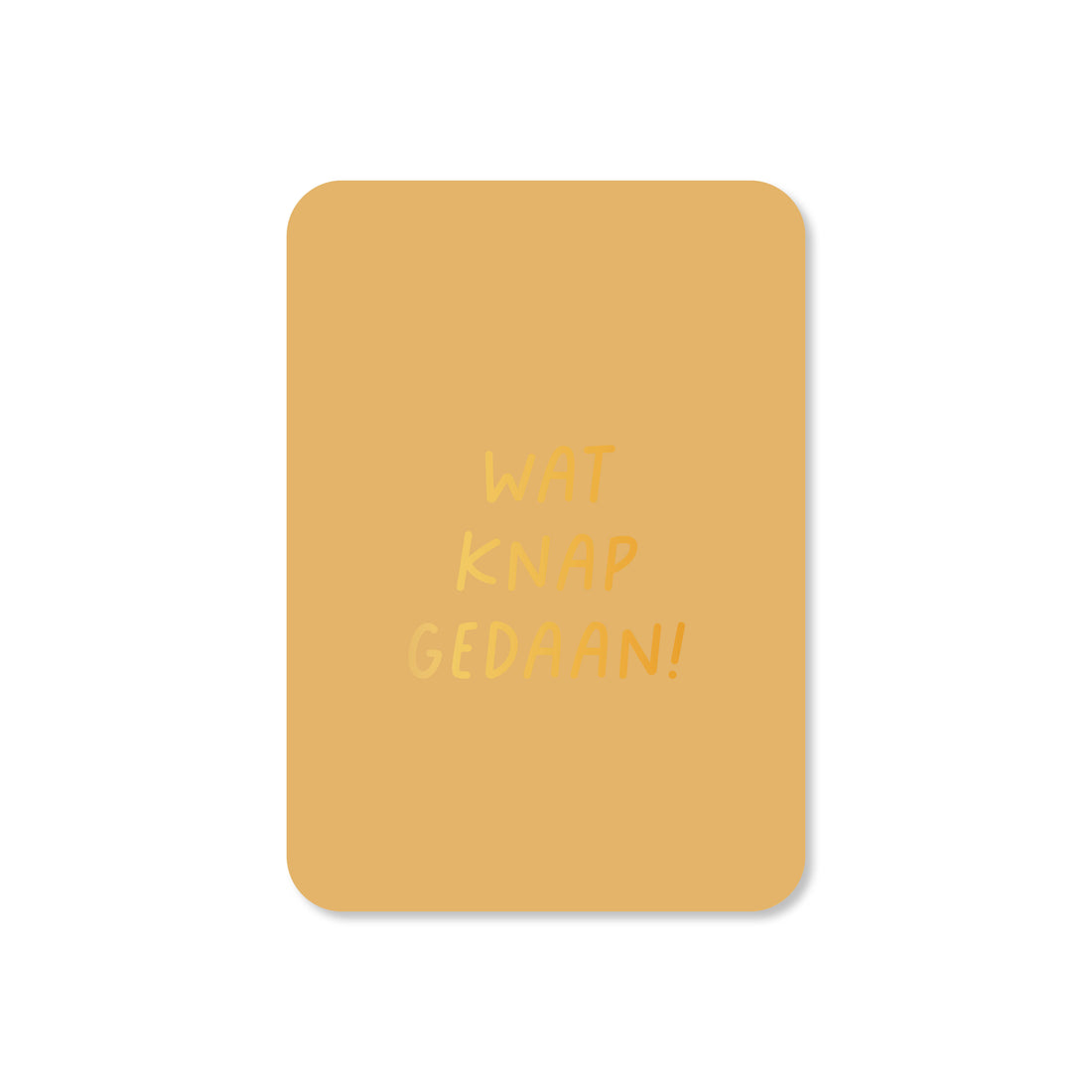 Minikaart in de kleur geel met de tekst &