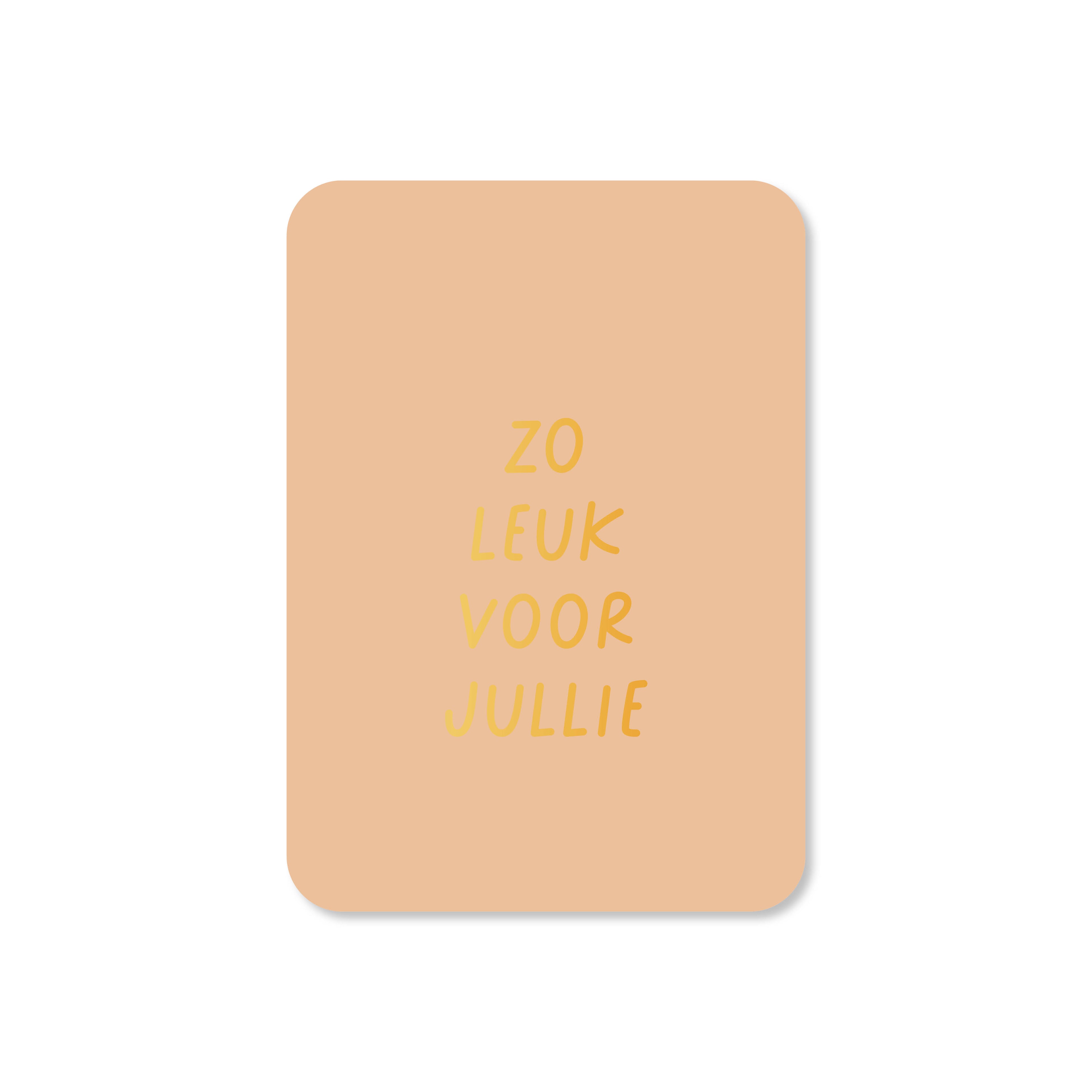 Minikaart Zo leuk voor jullie (met goudfolie)