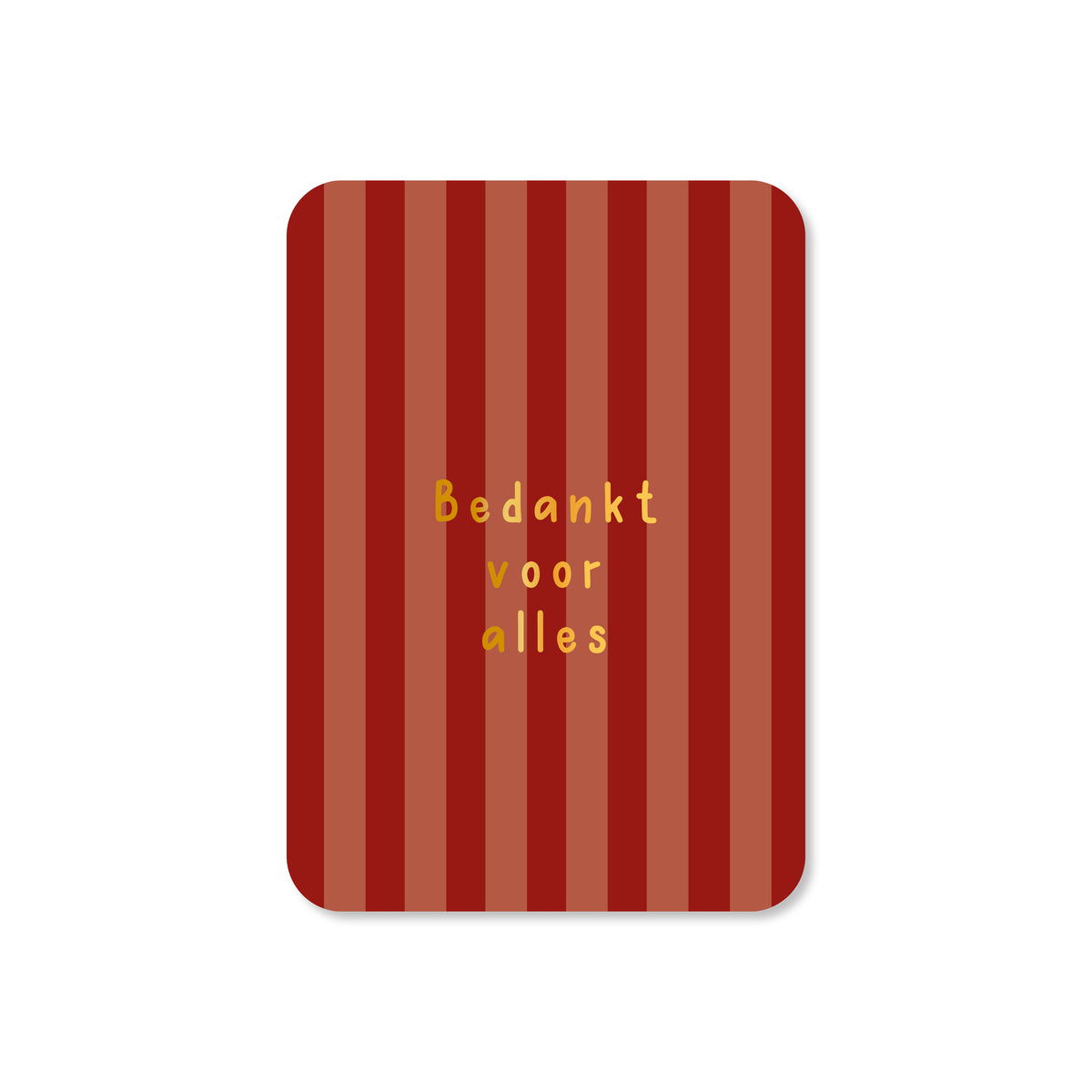 Minikaart Bedankt voor alles (met goudfolie)