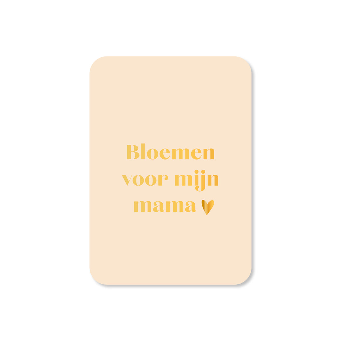 Minikaart in de kleur beige met de tekst &
