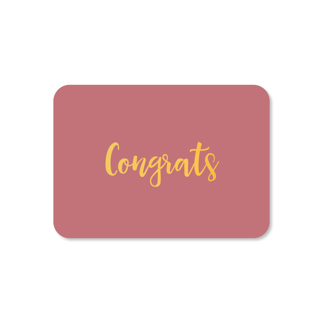 Minikaart Congrats (met goudfolie)