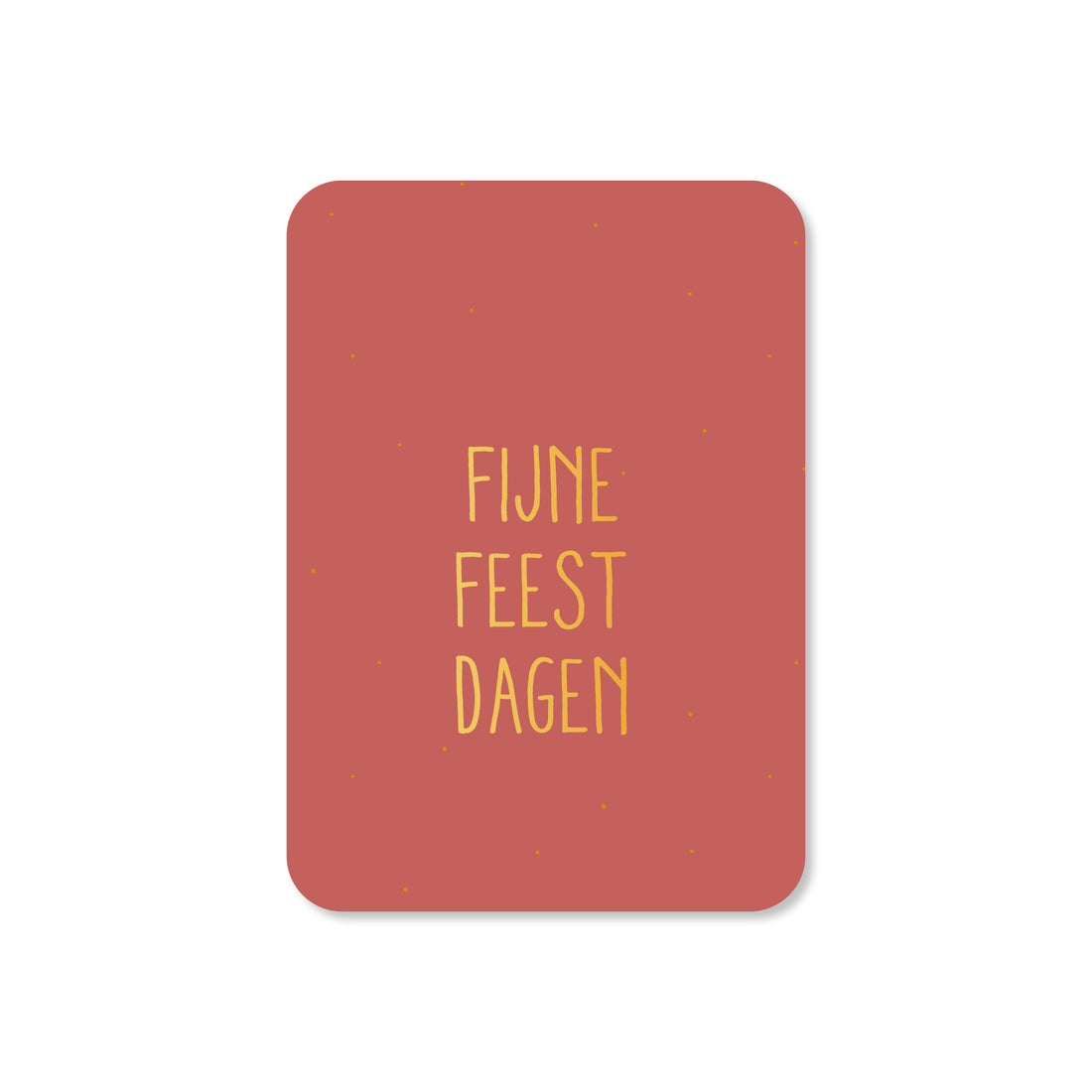 Minikaart Fijne feestdagen - Kerst (met goudfolie)