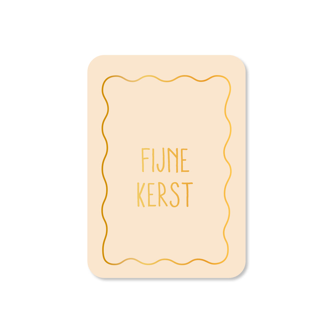 Minikaart Fijne kerst - Kerst (met goudfolie)