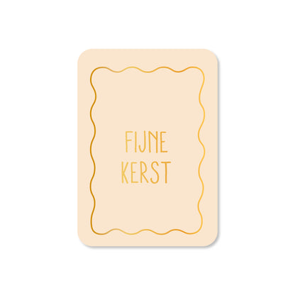 Minikaart Fijne kerst - Kerst (met goudfolie)