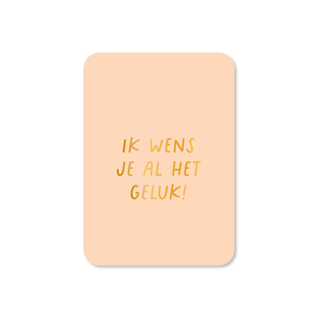 Minikaart in de kleur licht roze met de tekst &