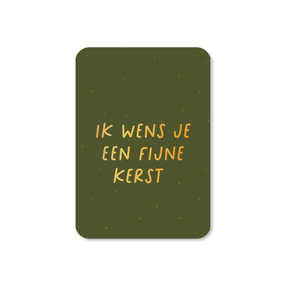 Minikaart Ik wens je een fijne kerst - Kerst (met goudfolie)