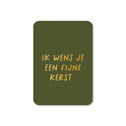 Minikaart Ik wens je een fijne kerst - Kerst (met goudfolie)