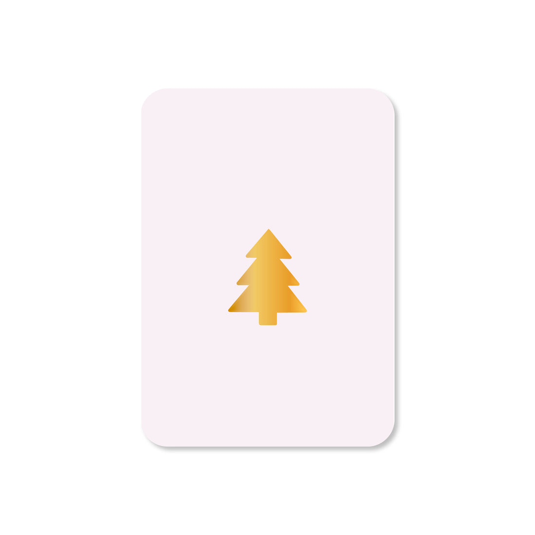 Minikaart Kerstboom - Kerst (met goudfolie)