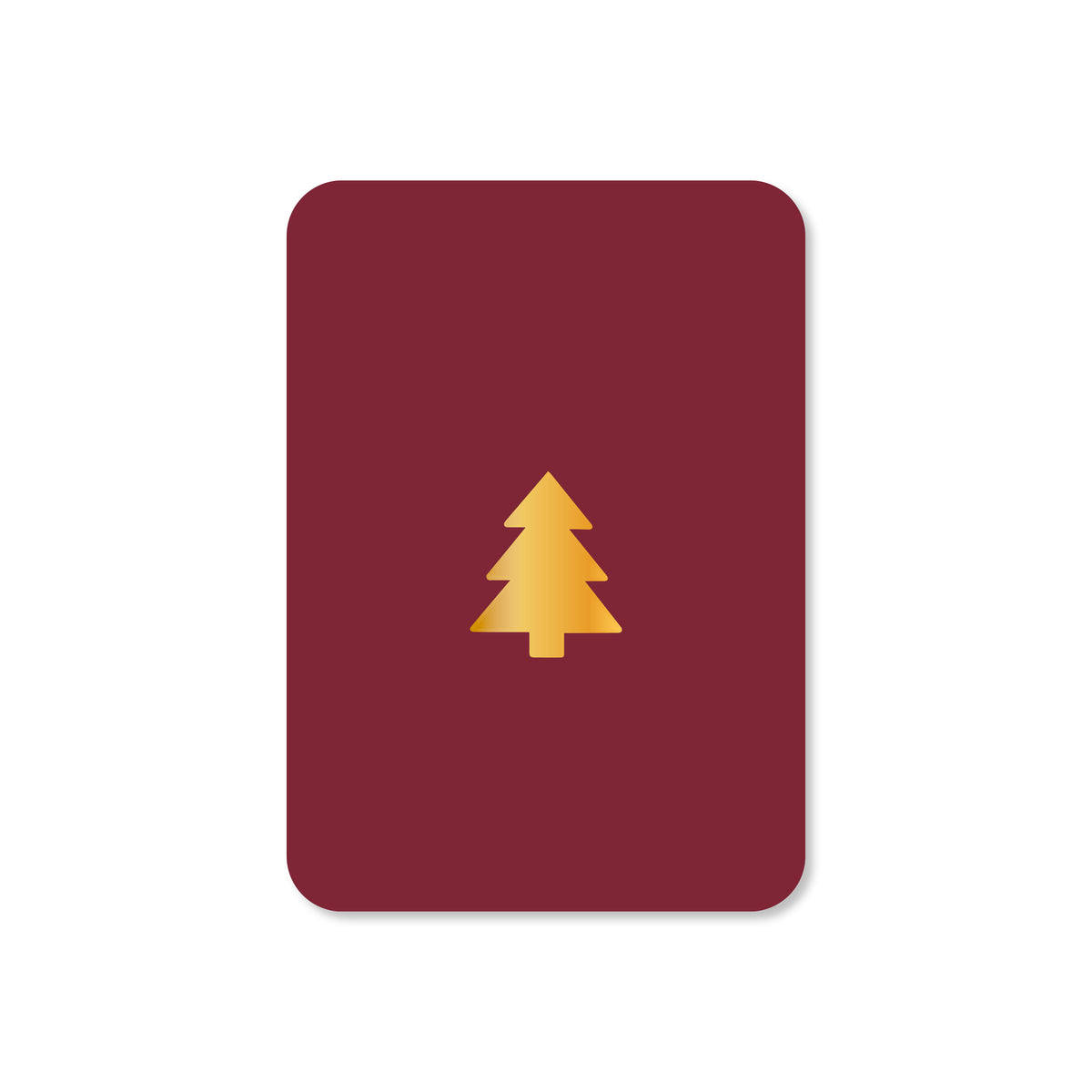 Minikaart Kerstboom - Kerst (met goudfolie)