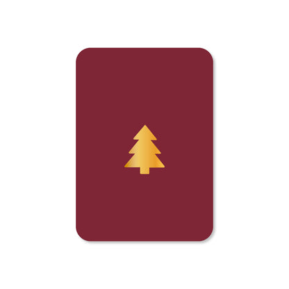 Minikaart Kerstboom - Kerst (met goudfolie)