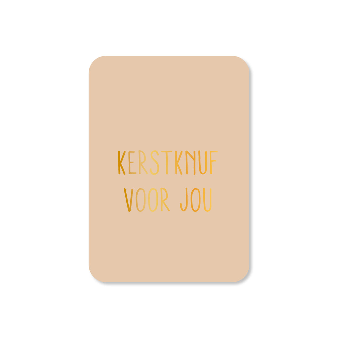Minikaart in de kleur beige met de tekst &