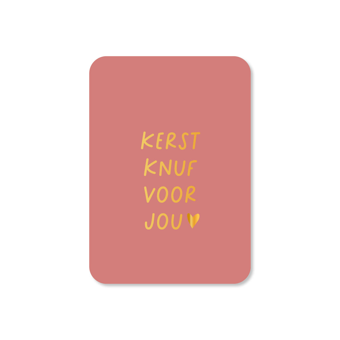 Minikaart Kerst knuf voor jou - Kerst (met goudfolie)