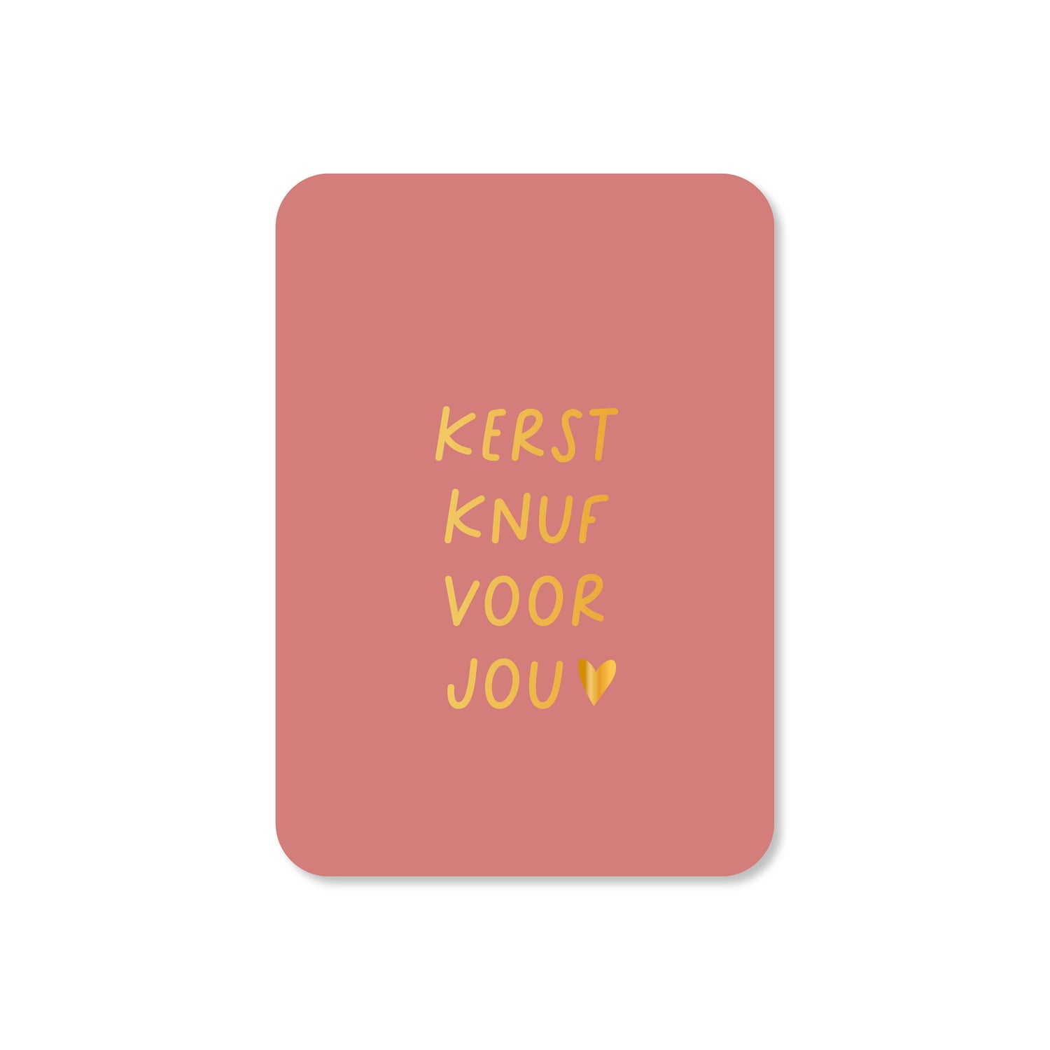 Minikaart Kerst knuf voor jou - Kerst (met goudfolie)