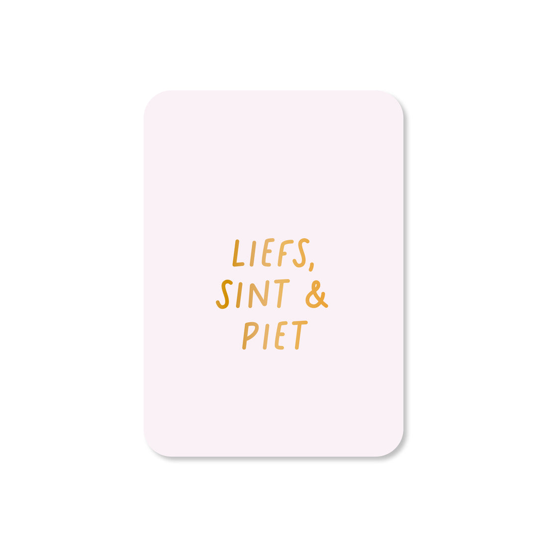 Minikaart Liefs Sint &amp; Piet (met goudfolie)