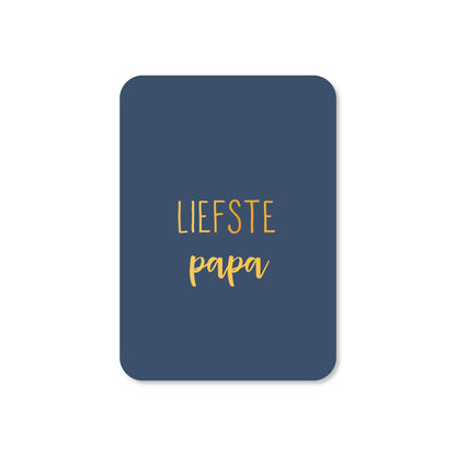 Minikaart Liefste papa (met goudfolie)