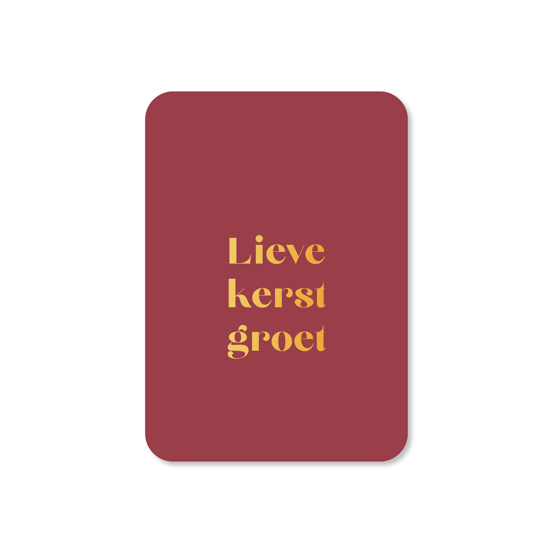 Minikaart Lieve kerstgroet - Kerst (met goudfolie)