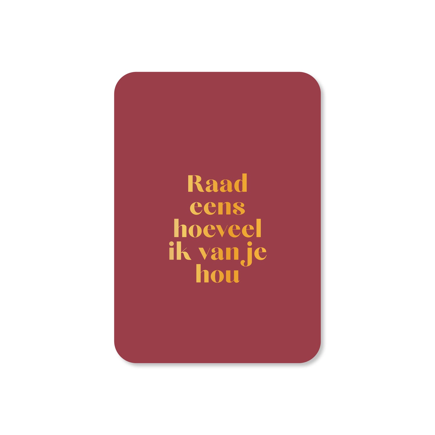minikaart raad eens hoeveel ik van je hou in de kleur roze