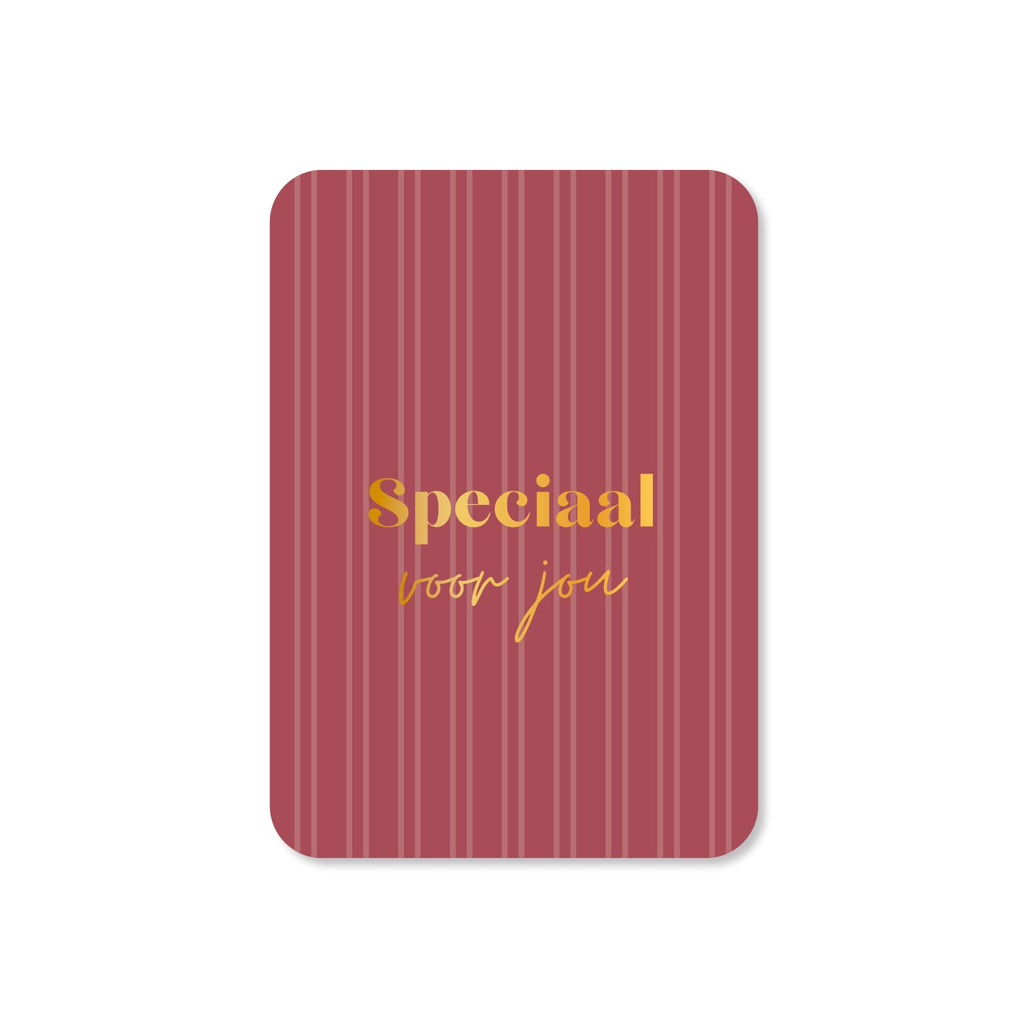 Minikaart Speciaal voor jou streep (met goudfolie)