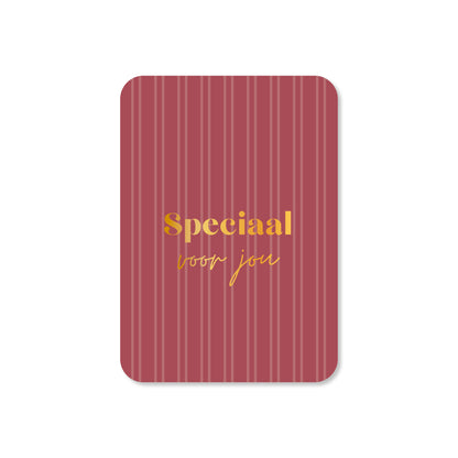 Minikaart Speciaal voor jou streep (met goudfolie)