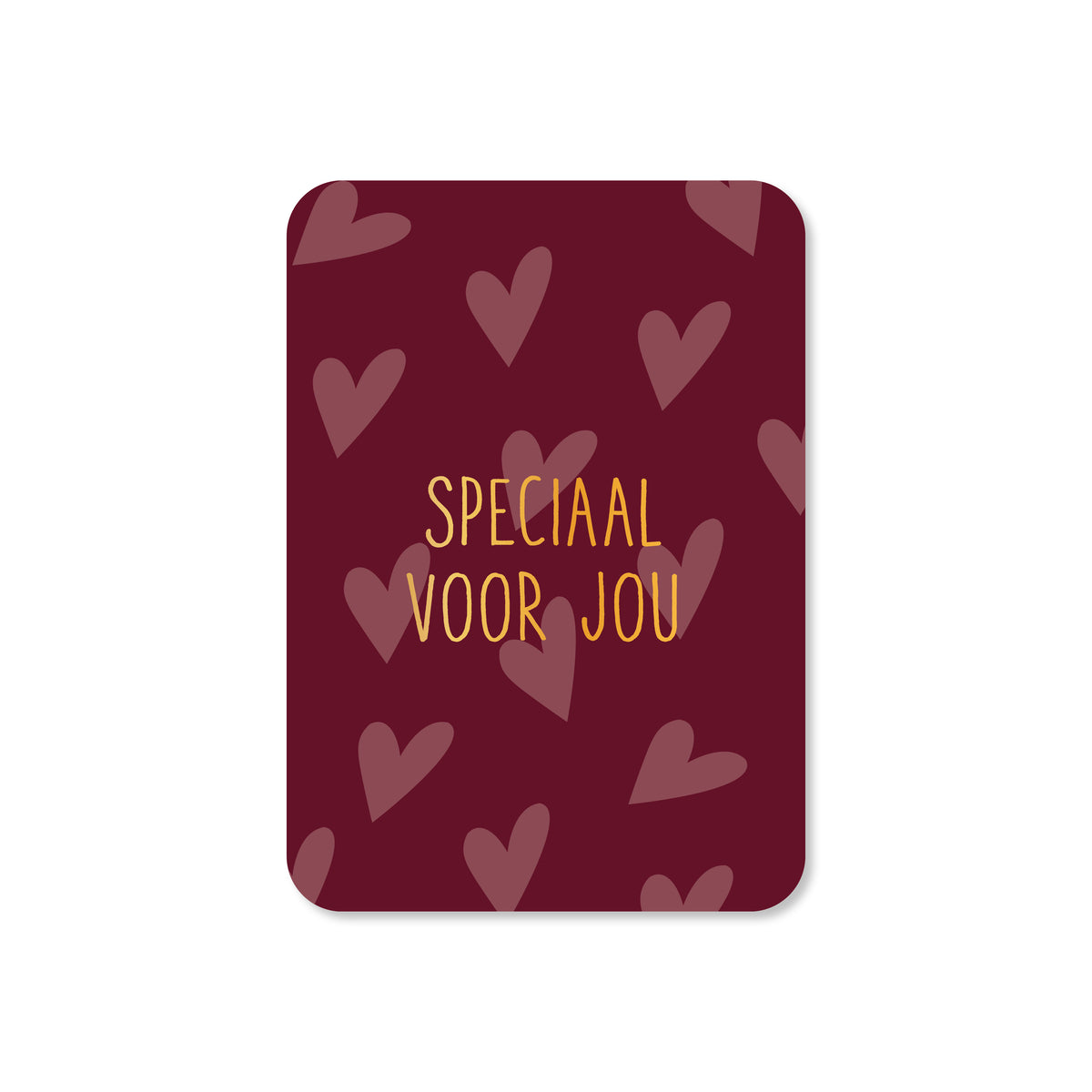 Minikaart Speciaal voor jou - hart (met goudfolie)