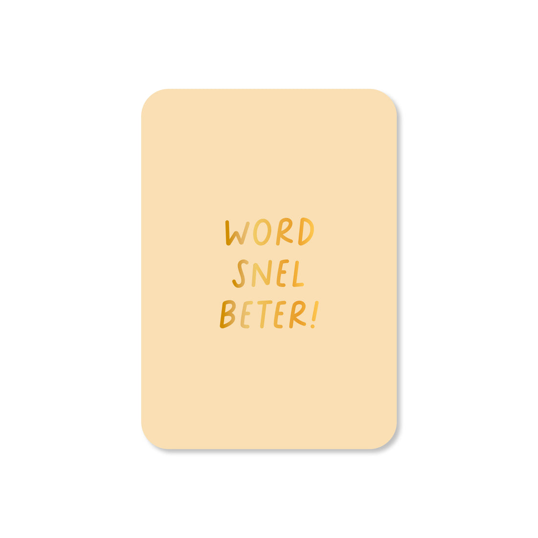 Minikaart in de kleur geel met de tekst &