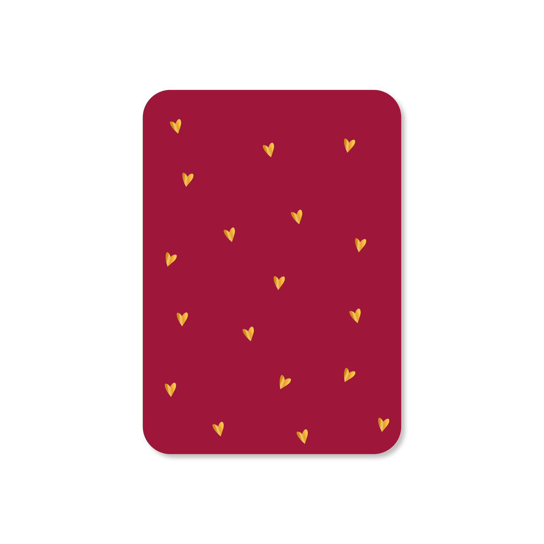 Kaart hartjes in de kleur rood