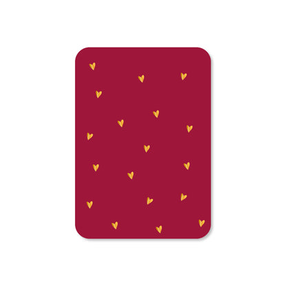 Kaart hartjes in de kleur rood