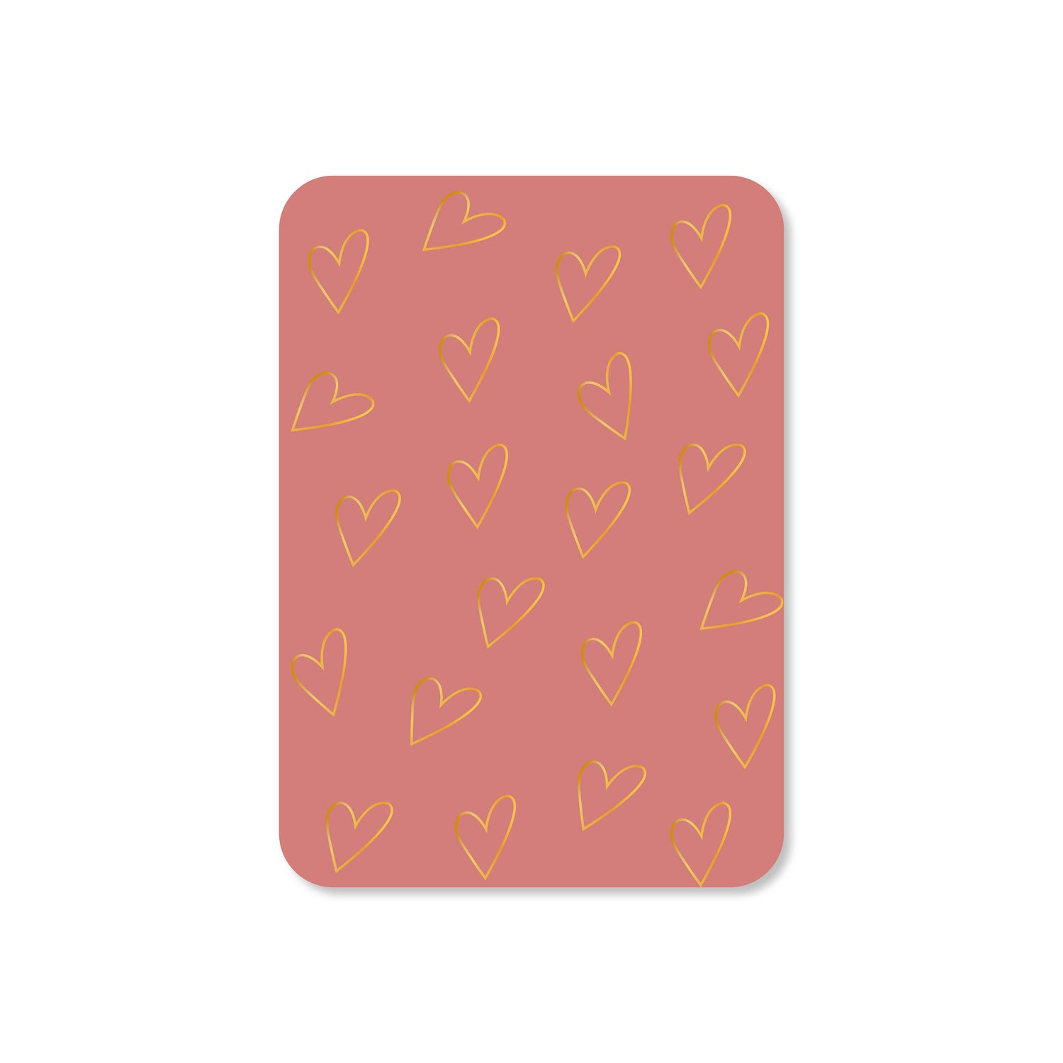 Kaartje hartjes in de kleur rood