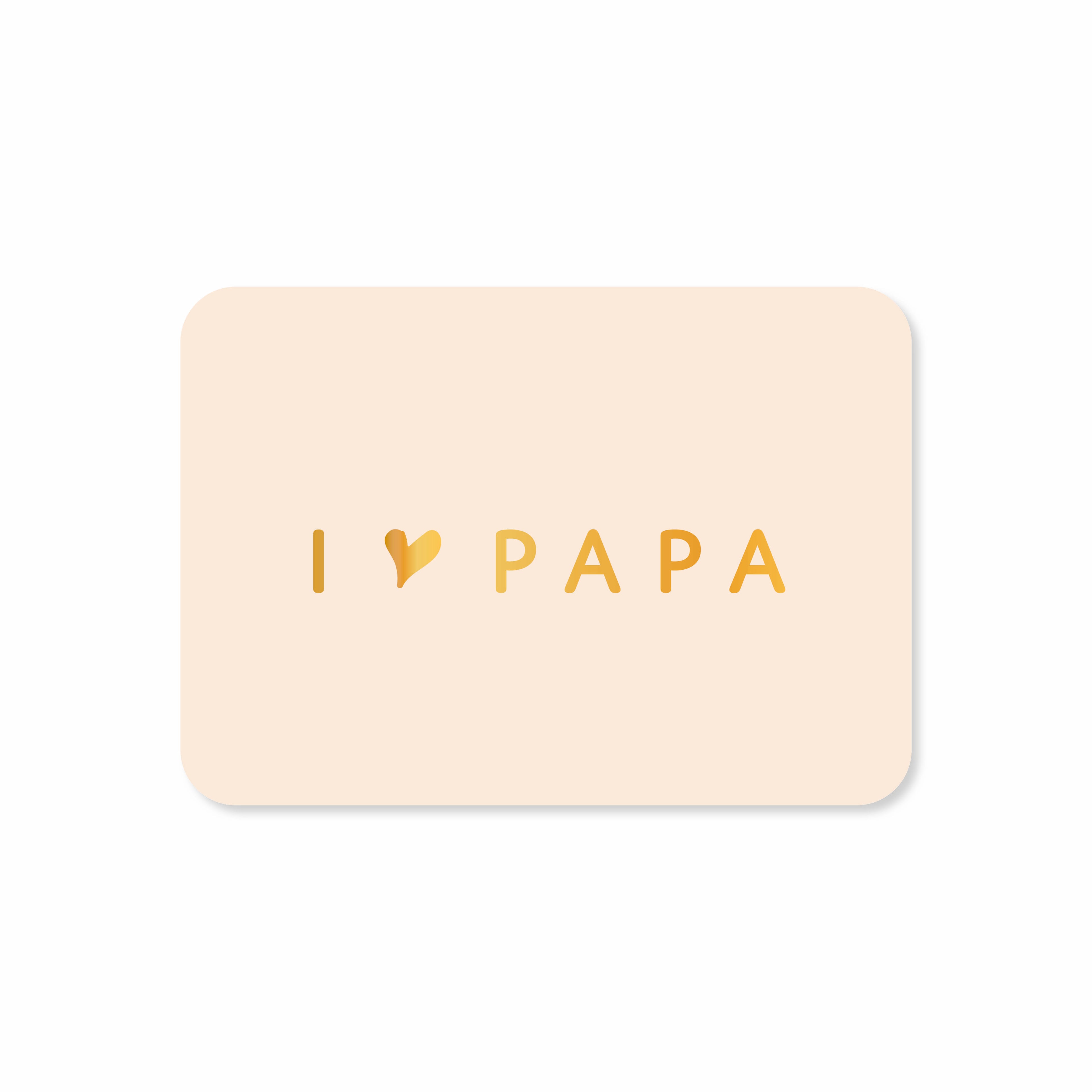 Minikaart Papa (met goudfolie)