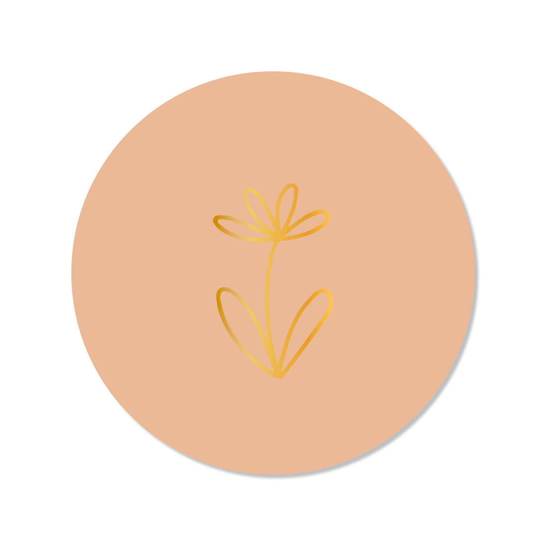 Sticker Flower (met goudfolie)