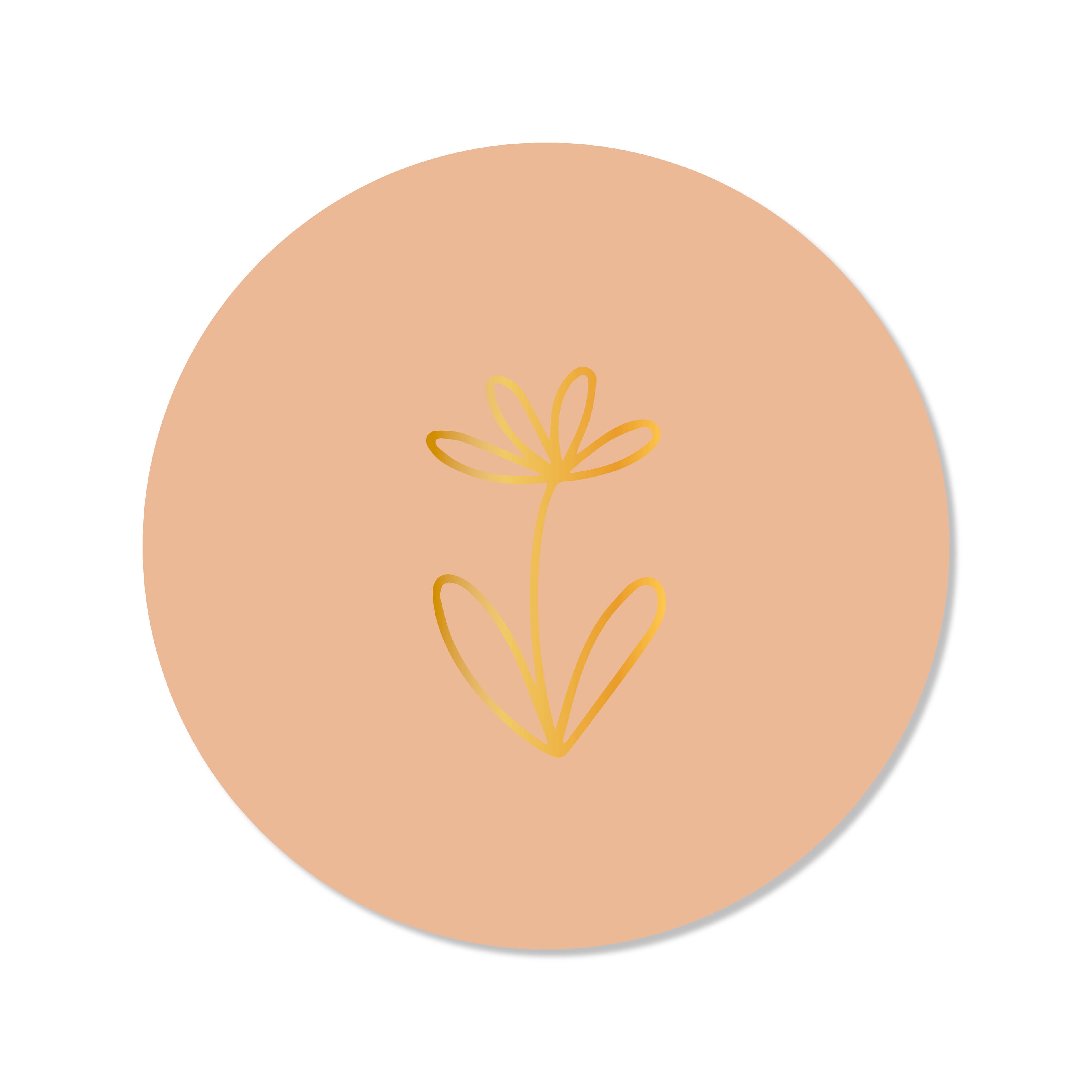 Sticker Flower (met goudfolie)