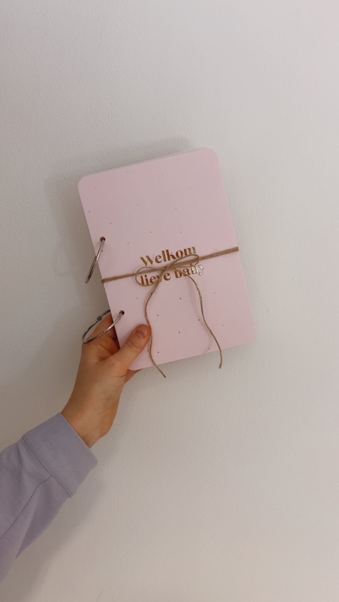 Bewaarbundel Welkom lieve baby - lila