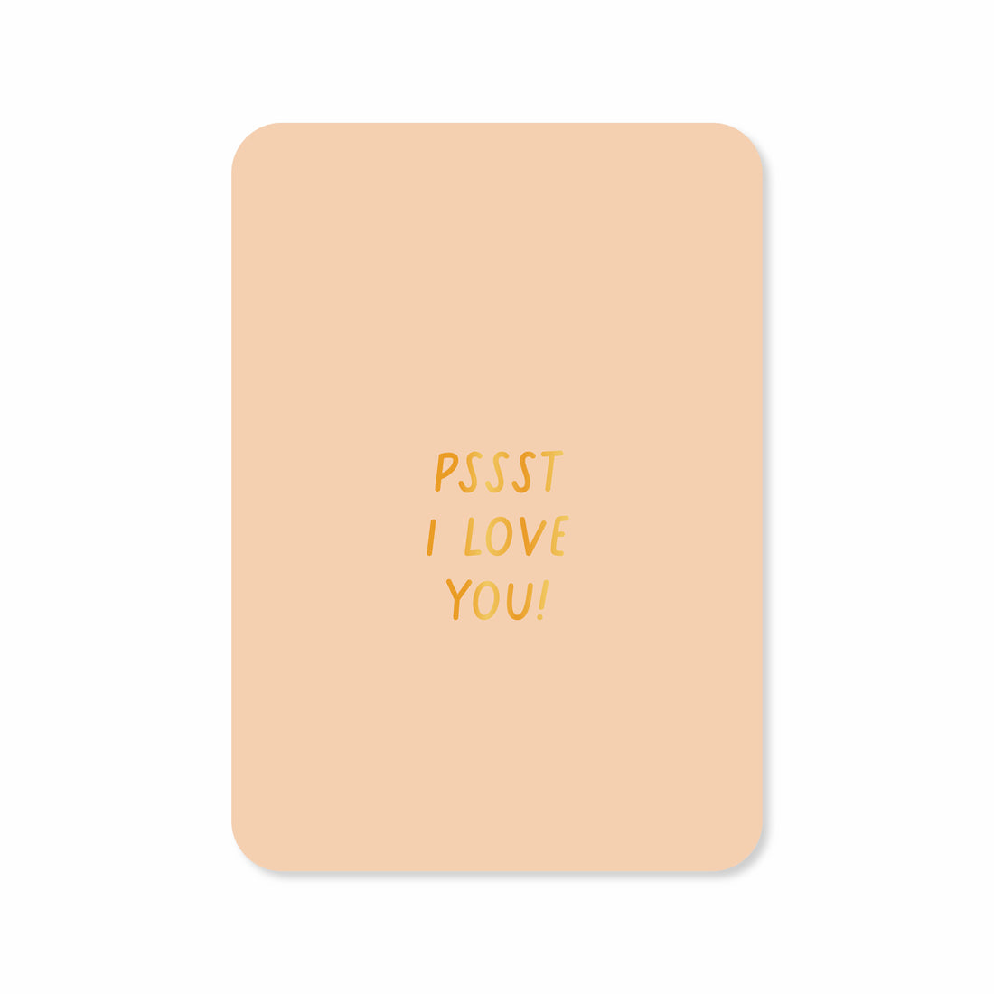 Valentijnskaart in de kleur beige met de tekst &