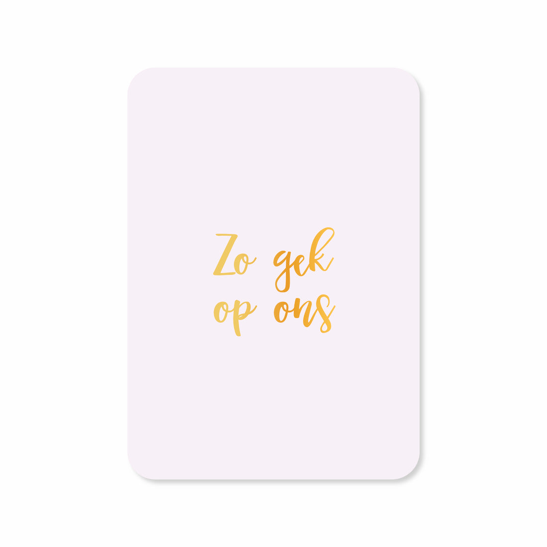 Valentijnskaart in de kleur lila met de tekst &