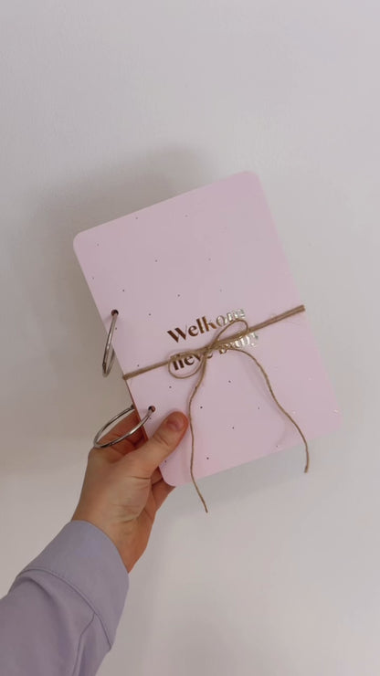 Bewaarbundel Welkom lieve baby - lila